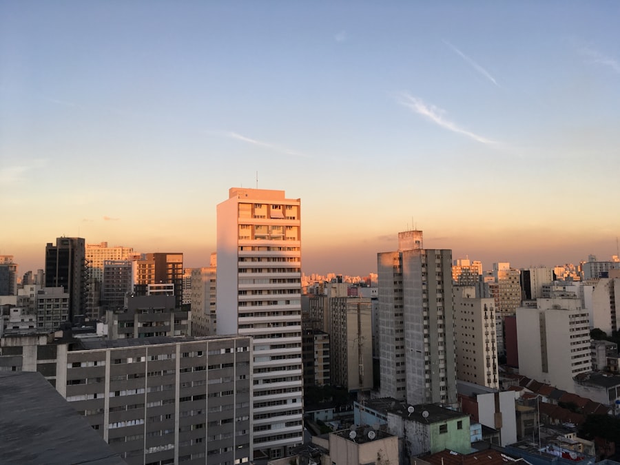 São Paulo skyline at sunset